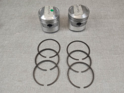 Un jeu pistons avec segments cote +1.00 (D65mm) pour CB350-CL350 (code 287). P