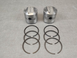 Un jeu pistons avec segments cote 0.75 (D64.75mm) pour CB350-CL350 (code 287).