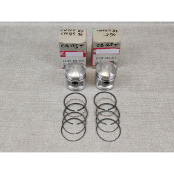 Kit Pistons Cote 0,50 Honda 125T - Jeu de 2 avec Segments