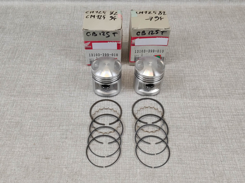 Kit Pistons Cote 0,50 Honda 125T - Jeu de 2 avec Segments