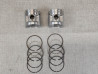 Kit Pistons Cote 0,50 Honda 125T - Jeu de 2 avec Segments