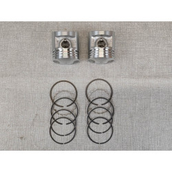 Kit Pistons Cote 0,50 Honda 125T - Jeu de 2 avec Segments