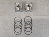 Kit Pistons Cote 0,50 Honda 125T - Jeu de 2 avec Segments