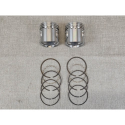 Kit Pistons Cote 0,50 Honda 125T - Jeu de 2 avec Segments