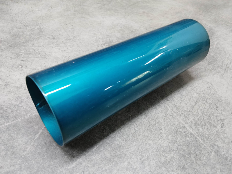 Tube cache fourche gauche bleu Honda CB125 K2/K3 - Réf. 51612-246-000AZ