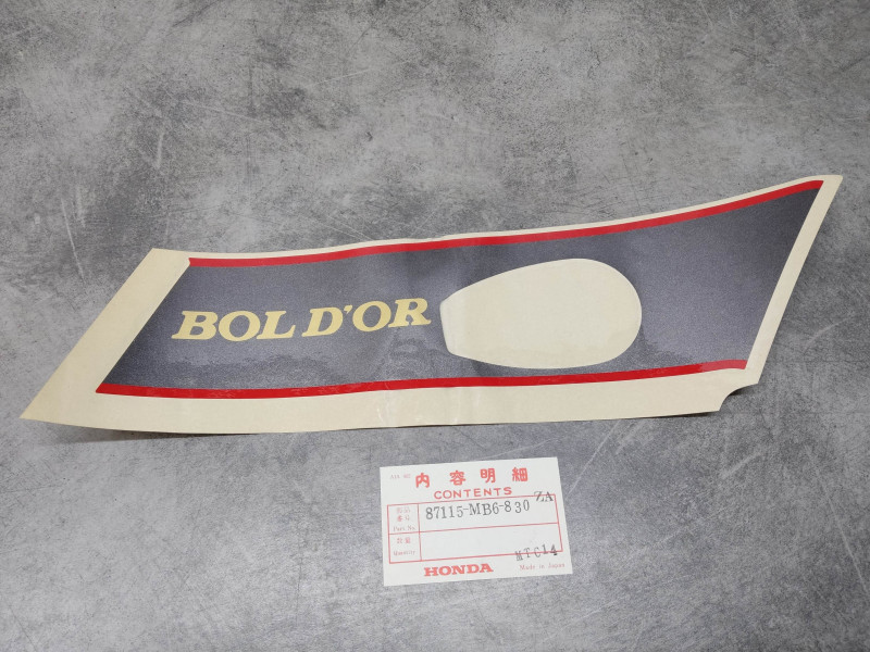 Décor Autocollant Droit Honda VF1000F2 Bol d'Or 1985 - TYPE1