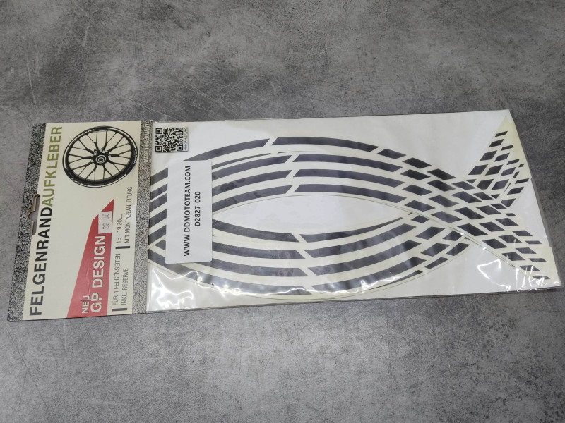 Stickers Roue Noirs 15-19 Pouces Honda MOTOKING GP Design