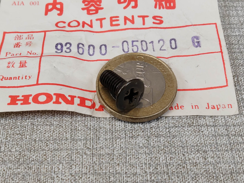 Vis Noire 6x12 Tête Fraisée Honda 93600-0601207 - Neuve