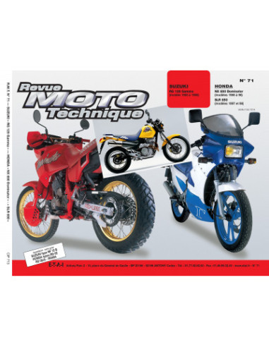 RMT 71.3 SUZUKI RG125 GAMMA 1985 à 1988 HONDA SLR 650  NX650 DOMINATOR 87 à 98