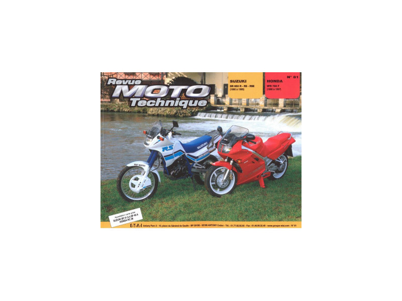 RMT 81.3 HONDA VFR750 RC36 (1990 à 1997) et SUZUKI DR 650 (1990 à 1995)