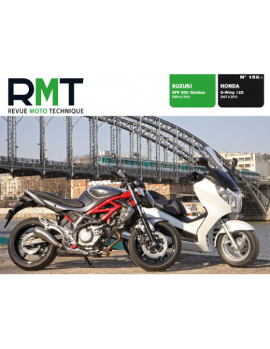 RMT 156.1 - HONDA S-WING 125 2007 à 2010 - SUZUKI SFV 650 GLADIUS 2009 et 2010