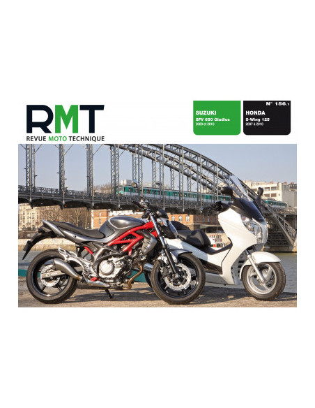 RMT 156.1 - HONDA S-WING 125 2007 à 2010 - SUZUKI SFV 650 GLADIUS 2009 et 2010