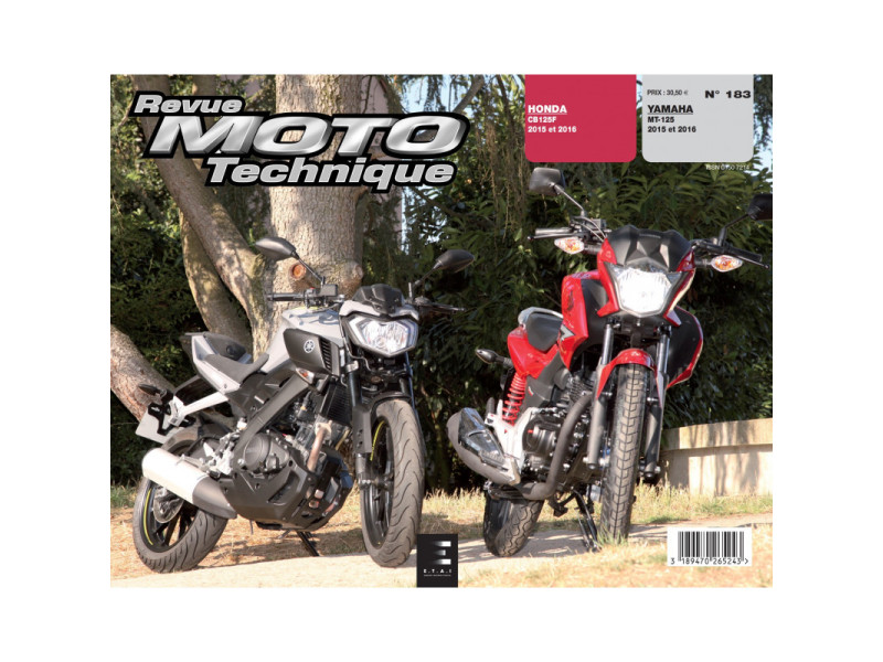 RMT 183 YAMAHA MT 125 (2015 à 2016) et HONDA CB 125 F (2015 à 2016)