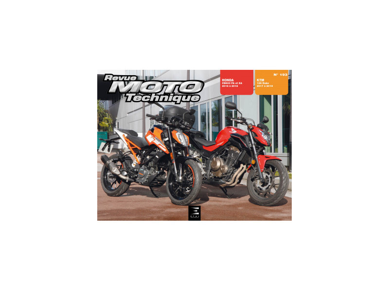 RMT 193 KTM 125 DUKE (2017 à 2019) et HONDA CB500 FA - XA (2016 à 2018)