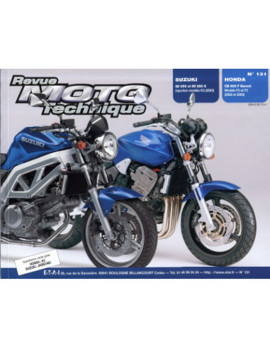 RMT 131.1 SUZUKI SV650 (2003) et HONDA CB900 F HORNET (2002 à 2003)