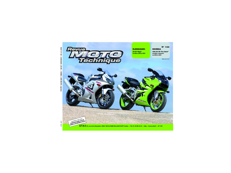 RMT 122.1 KAWASAKI ZX6R (2000 à 2001) et HONDA CBR 900 RR FIREBLADE 2000 à 2001