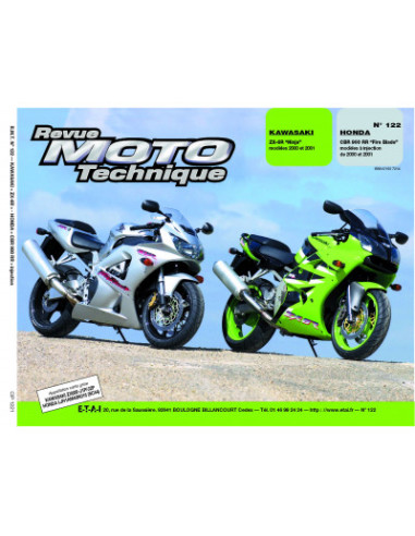 RMT 122.1 KAWASAKI ZX6R (2000 à 2001) et HONDA CBR 900 RR FIREBLADE 2000 à 2001