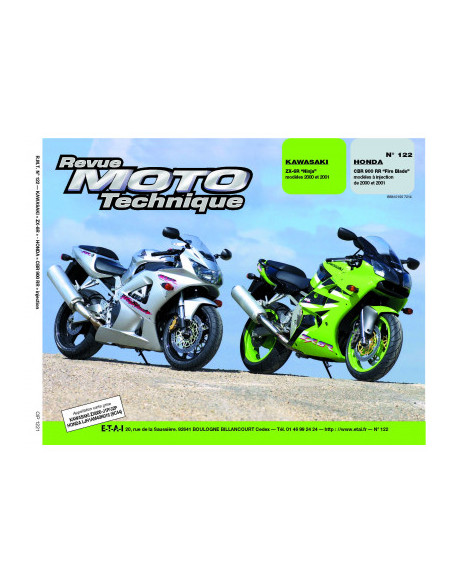 RMT 122.1 KAWASAKI ZX6R (2000 à 2001) et HONDA CBR 900 RR FIREBLADE 2000 à 2001