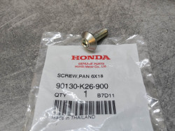 Vis à tête cylindrique 6x18 HONDA 90130-K26-900