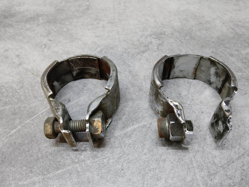 Paire de colliers de pot occasion CB250 CB360 HONDA 18300-369-COLLIERX2 OCC