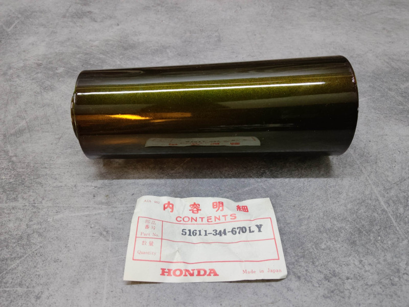 Tube cache fourche vert olive pour honda CB350K4 coté D ou G HONDA 51611344670L