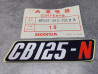 Autocollant CB125N (A-89) HONDA 87127-383-721ZA