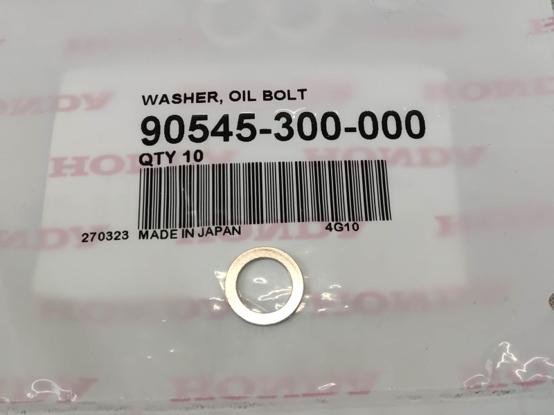Rondelle etancheite de durite de frein circuit de graissage HONDA 90545-300-000