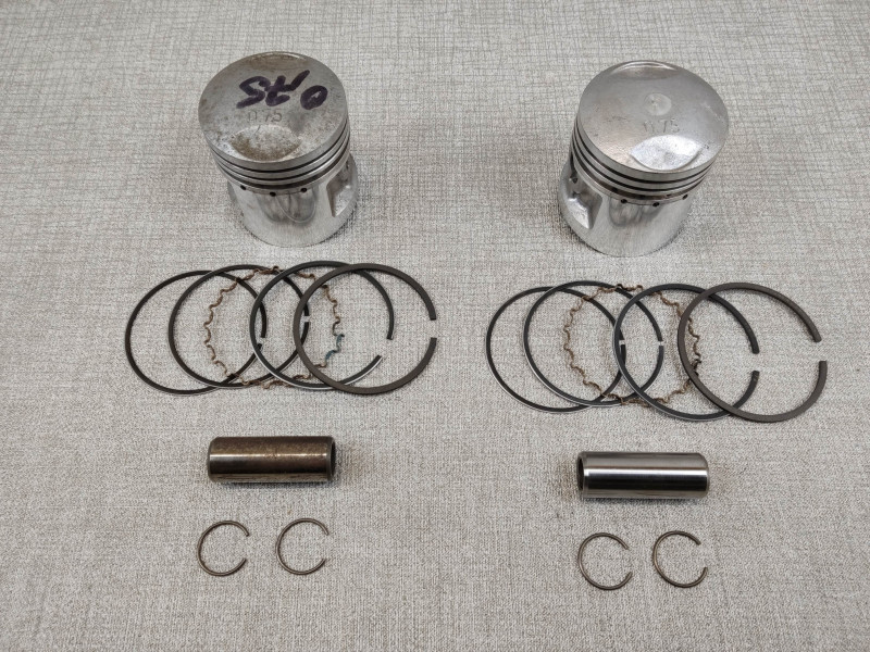 1 kit de 2 pistons segments +0.75 HONDA CB125 Twin ( code 399) 13104-399-010 K