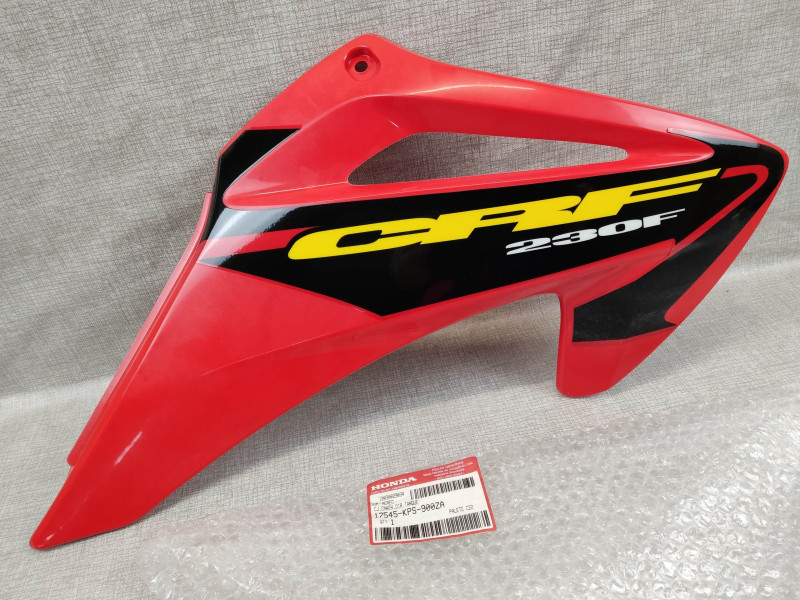 cache réservoir droit CRF230 type 1 *R134* neuf rouge HONDA 17545-KPS-900ZA