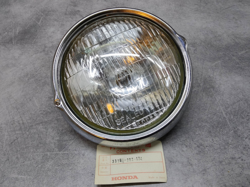 Optique phare avant complet CB125B6 CB175 CB200 CB350 CB450 HONDA 33100-292-674