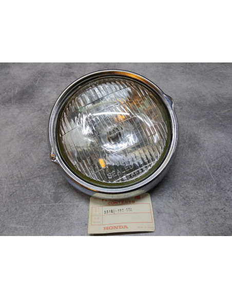 Optique phare avant complet CB125B6 CB175 CB200 CB350 CB450 HONDA 33100-292-674