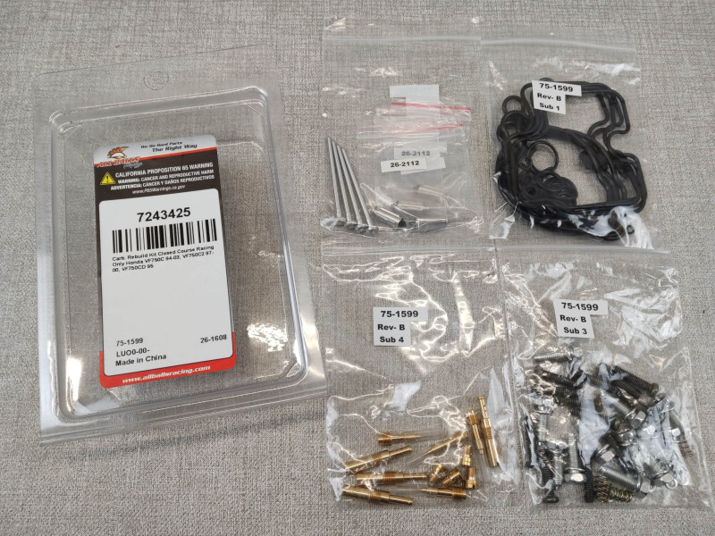 Kit de réparation des 4 carburateurs VF750C 1994/2000 ALLBallS 724.34.25