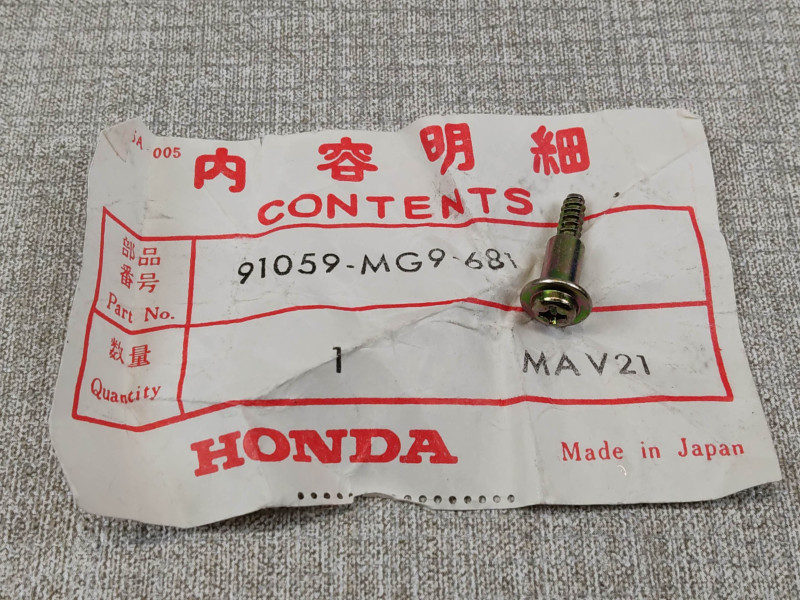 Vis à tole D3x16 neuve origine HONDA 91059-MG9-681
