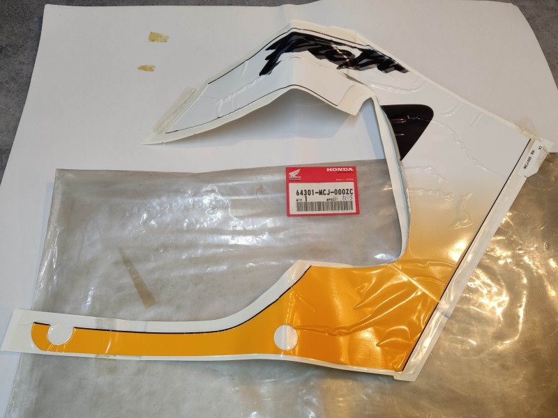 Décor autocollant auvent central NOS CBR900RR 2000 HONDA 64301-MCJ-000NOS