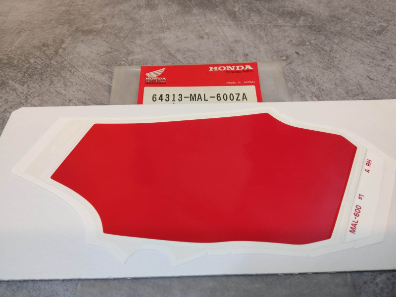 Décor autocollant carénage latéral CBR600F HURRICANE 95 HONDA 64313-MAL-600ZA