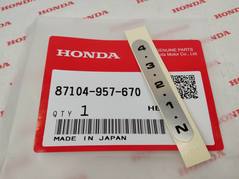 Autocollant vitesses 4.3.2.1.N ATC110/70 TRX70/90 HONDA 87104-957-670