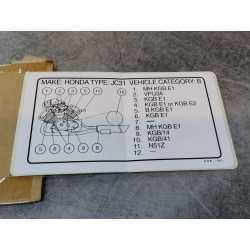 Etiquette autocollante sécurité VT125 C/C2 SHADOW 2001 HONDA 87520-KGB-901