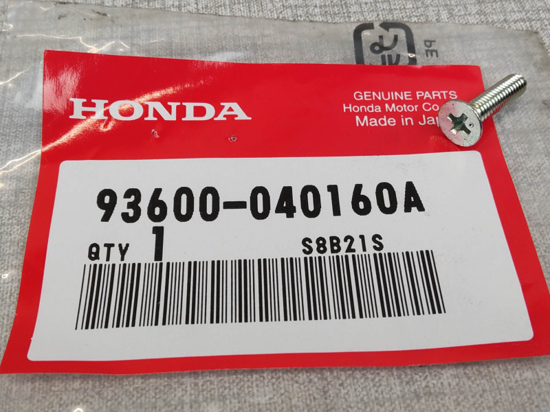 Vis cruciforme tête plate Honda 93600-040160A