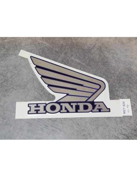 Décor autocollant reservoir droit VFR750F 96/97 HONDA 17531-MZ7-920ZA