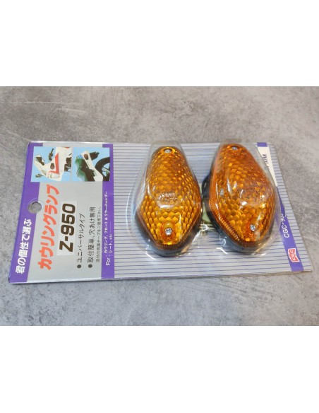 2 clignotants goutte d'eau pour carénage vintage ADAPTABLE HONDA 33400-Z-900