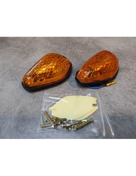 2 clignotants goutte d'eau pour carénage vintage ADAPTABLE HONDA 33400-Z-900