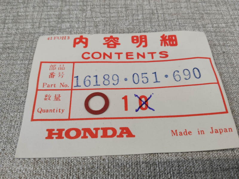Rondelle 6,2 mm Honda 16189-051-690 CD50 CL50 SL90