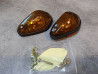 2 clignotants goutte d'eau orange foncé vintage ADAPTABLE HONDA 33400-Z-950FONCE