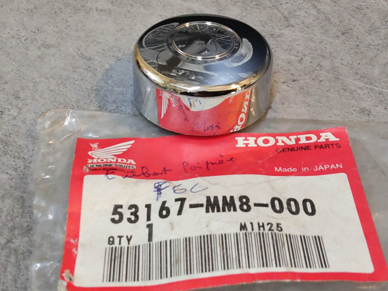 Bouchon chromé de poignée F6C 1500 GL1800 VTX1300 HONDA 53167-MM8-000