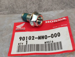 Vis à tete hexagonale filetage bleu 10x20 HONDA 90102-MW0-000