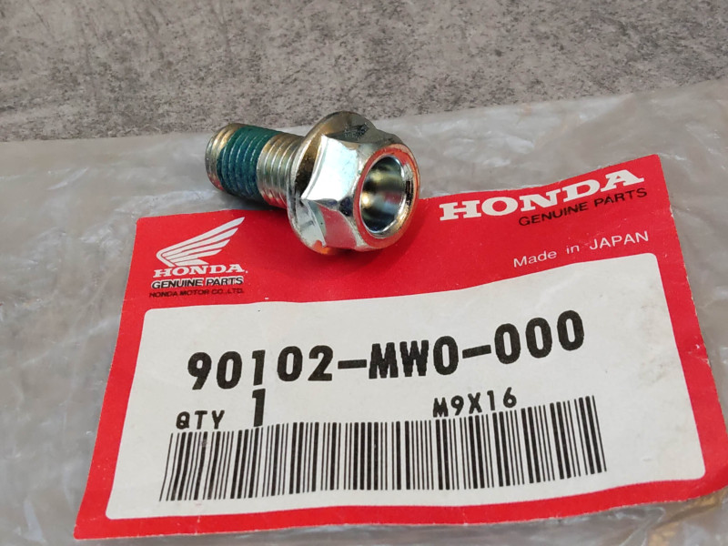 Vis à tete hexagonale filetage bleu 10x20 HONDA 90102-MW0-000