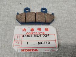 UNE plaquette de frein avant de CB450S 88-89 vendue à l'unité