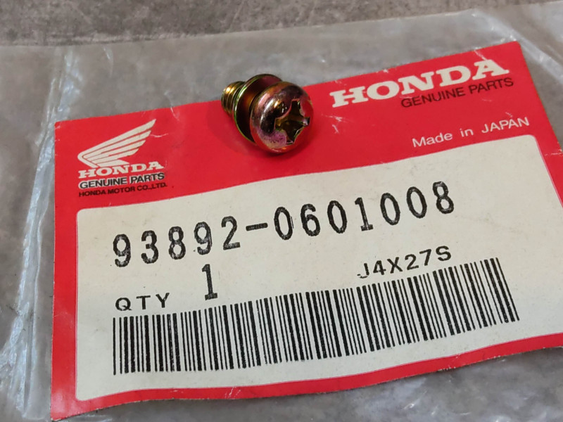 Vis 6x10 et rondelle HONDA 93892-0601008