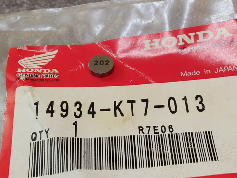 Pastille réglage soupape 2.025 HONDA 14934-KT7-013