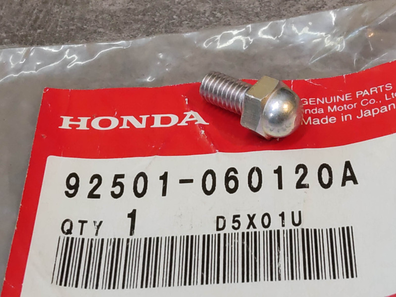 Vis tète hexagonale bombée 6x12 mm HONDA 92501-060120A